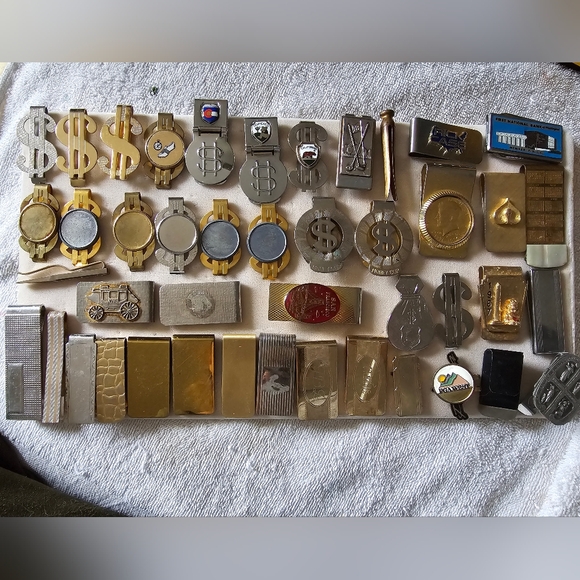 Vintage Gold and Silver Tone Tie Clips Collection//PLEASE READ DESCRIPTION FIRST